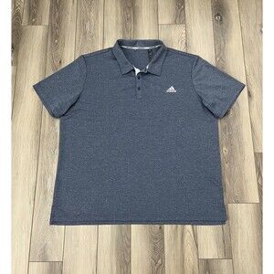 Adidas Polo Shirt Men’s Size 2XL Shark Blue Advantage Novelty Heathered Golf